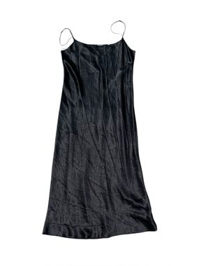 Vince Black Satin Slip Dress